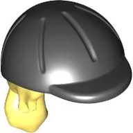 Hair and Helmet, Long with Ponytail and Black Riding Helmet Pattern