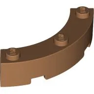 Brick Round Corner 4 x 4 Macaroni Wide with 3 Studs