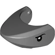 Animal Body Part, Shark Head with Rounded Nose with Black Eyes Print