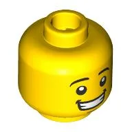 Minifig Head, Eyebrows, Open Mouth Smile, with Teeth
