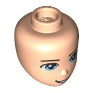Minidoll Head, Light Blue Eyes and Open Mouth