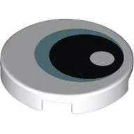 Tile Round 2 x 2 with Eye, Blue Iris, Black Pupil print