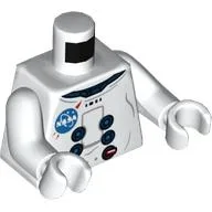 Torso Spacesuit with NASA Logo Print (Apollo 11), White Arms and Hands