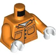 Torso Prisoner Suit, "Arkham Asylum" print, Orange Arms, White Hands