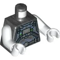 Torso Armor, Vest with Hoses, Straps Print (Mr. Freeze), White Arms and Hands
