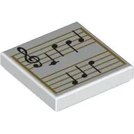 Tile 2 x 2 with Music Sheet Print