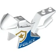 Fairing, Motorcycle, Racing (Sport) Bike with Gold Badge, Blue 'POLICE' print