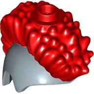 Hair Mohawk Red, with One Stud on Top