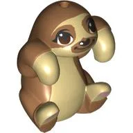 Animal, Sloth with Tan Belly, Big Reddish Brown Eyes, Smile print
