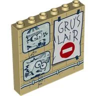 Panel 1 x 6 x 5 with Security Monitors, 'GRU'S LAIR' Poster Print