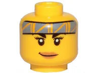 Minifig Head Jessica Sharpe / Knight, Headband, Smirk
