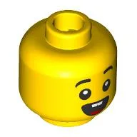 Minifig Head Boy, Eyebrows, Open Mouth Smile with Tongue / Surprised Print