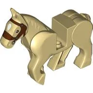 Animal, Horse, Moveable Legs with Reddish Brown Bridle Print