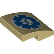 Brick Curved 2 x 2 x 2/3 with Vet Logo with Paw Print