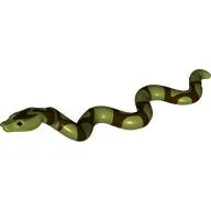 Animal, Snake, Large with Raised Head with Dark Brown Scales Print