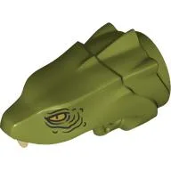 Animal / Creature Body Part, Snake / Dragon Head Upper Jaw with 3 Ridges, Yellow Eyes Print