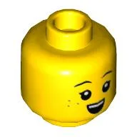 Minifig Head Girl, Eyelashes, Freckles, Open Mouth and Eyes / Closed Mouth and Eyes Print