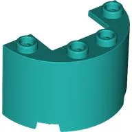 Cylinder Half 2 x 4 x 2 with 1 x 2 Cutout