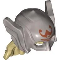 Hair and Helmet, Tan Hair, Dark Orange Symbol print