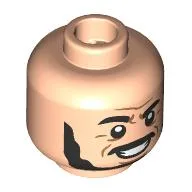 Minifig Head Sallah, Big Black Bears, Raised Eyebrow, Mean Grin print
