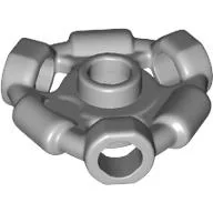 Plate Special 1 x 1 with Hole Through Stud, 3 Bars and 3 Bar Holes