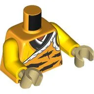 Torso, Tiger Fur, Yellow Robe, Black Trim print, Yellow Arms, Dark Tan Hands