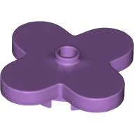 Flower 4 x 4 Rounded Petals with Center Stud