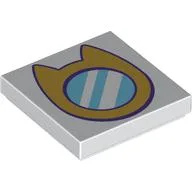 Tile 2 x 2 with Cat-Shaped Mirror print