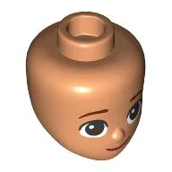 Minidoll Head Reddish Brown Eyebrows, Dark Brown Eyes, Smile print