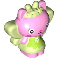 Creature, Fairy Kitten with Yellowish Green Dress, Wings, Crown print (Kitty Fairy)