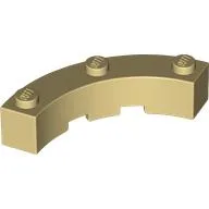 Brick Round Corner 4 x 4 Macaroni Wide with 3 Studs