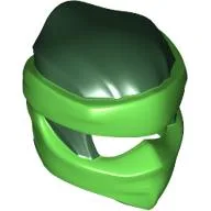 Wrap with Short Back Knot Smooth, Bright Green Mask pattern