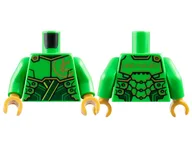 Torso, Gold Asian Symbol, Gold/Dark Green Armor print, Bright Green Arms, Pearl Gold Hands