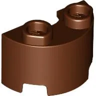 Brick Round, Half 1 x 2