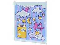 Glass for Frame 1 x 6 x 6 with Moon/Stars Garlands, Clouds, Kittens print