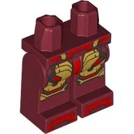 Hips and Dark Red Legs with Iron Man Armor, Red Belt, Gold Plating print