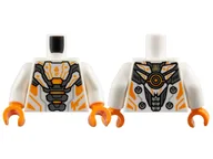 Torso Armor, Silver Panels, Orange Markings print, White Arms, Orange Hands