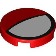 Tile Round 2 x 2 with Hole with White Spider-Man Eye print