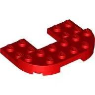 Plate Round Corners Double 4 x 6 with 2 x 2 Cutout and 2 x 6 Raised Studs
