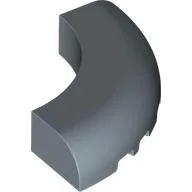 Brick Round Corner 5 x 5 x 1 Curved, Bottom Cut Outs, No Studs, 9 Bottom Tubes