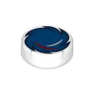 Tile Round 1 x 1 with Blue Circle Saw / Sonic the Hedgehog print