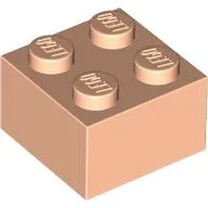 Brick 2 x 2 with Face, Closed Eyes, Tongue print