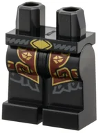 Hips and Black Legs with Dark Red/Gold Robe Ends, Dark Bluish Grey Belt, Gold Buckle print