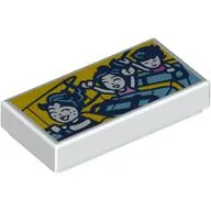 Tile 1 x 2 with Photo of Liann, Autumn, Leo on Roller Coaster print
