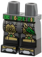 Hips with Dark Bluish Gray Legs and Black Boots Pattern with Bright Green Belt, Gold Chain, Knee Pads print