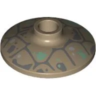 Dish 2 x 2 Inverted with Organic Sand Blue Lines, Sand Green Splotches print