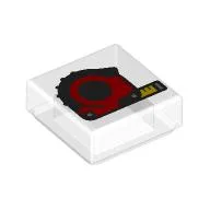 Tile 1 x 1 with Red Tape Measure print