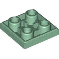Tile Special 2 x 2 Inverted with Pixelated Dark Green, Dark Red, White and Gray Print (Minecraft Guardian)