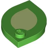 Plate Special 3 x 3 with Rounded Corners, 1 Stud with Yellowish Green Surface print