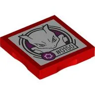 Tile Special 2 x 2 with SMART Tag with '#0150' Mewtwo Print
